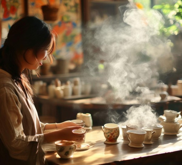 茶香四溢，服务员如家
