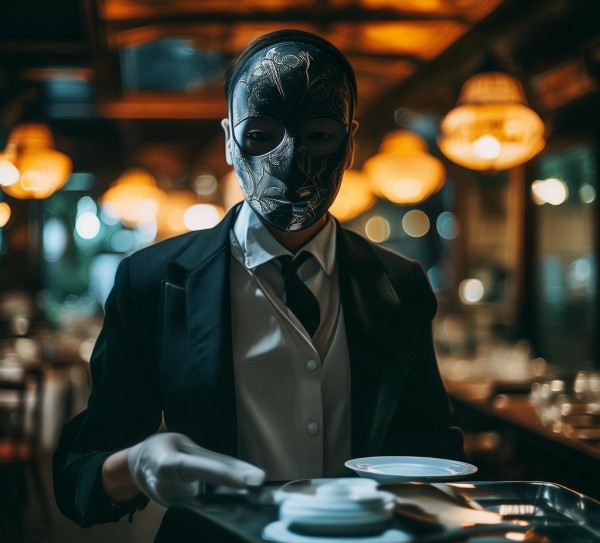 餐厅服务员蒙面礼仪，服务中的隐秘技能