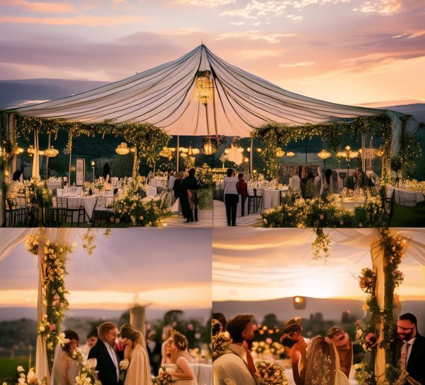 coupling hotel and outdoor wedding a perfect blend