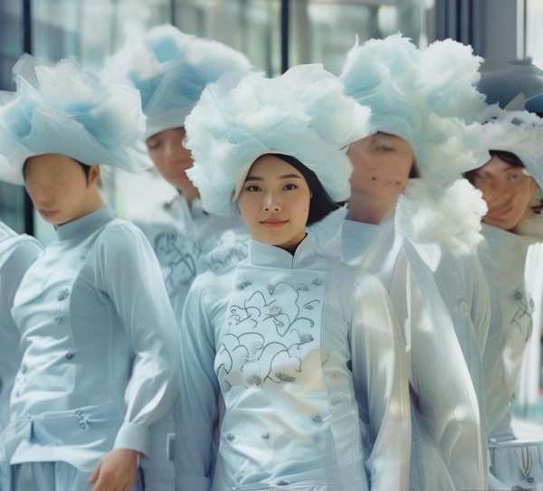 云朵文化与美食交汇—云天花苑酒店餐饮服务员工作服 云朵文化与美食交汇—云天花苑酒店餐饮服务员工作服