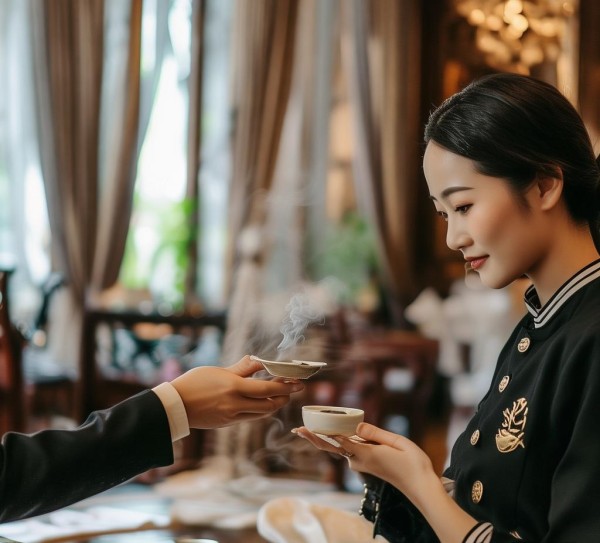 酒店服务员端茶之道,礼尚往来显礼仪 酒店服务员端茶之道,礼尚往来显礼仪
