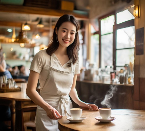 餐饮服务员,温暖的温馨 餐饮服务员,温暖的温馨