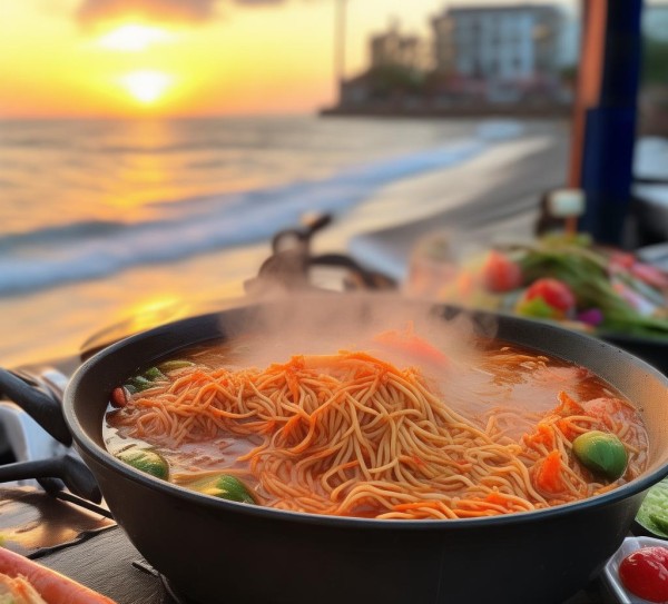 海岸风情,海鲜热干面与海鲜沙拉之旅 海岸风情,海鲜热干面与海鲜沙拉之旅