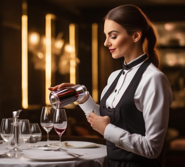 酒店服务员端酒礼仪，技巧与实践