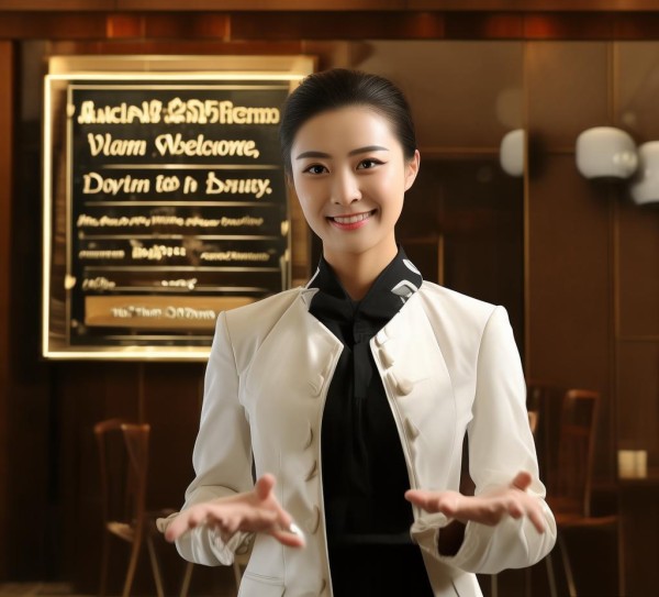 酒店服务员礼仪口号，热情接待，尽职尽责，服务如一