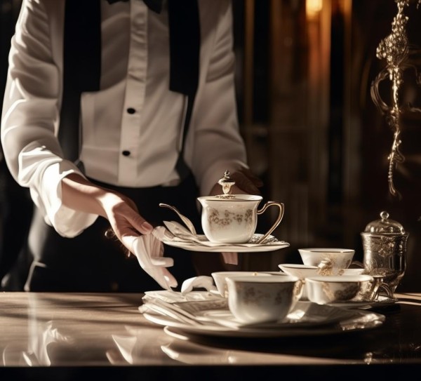 艺术化的酒店服务,优雅的递茶礼仪 艺术化的酒店服务,优雅的递茶礼仪
