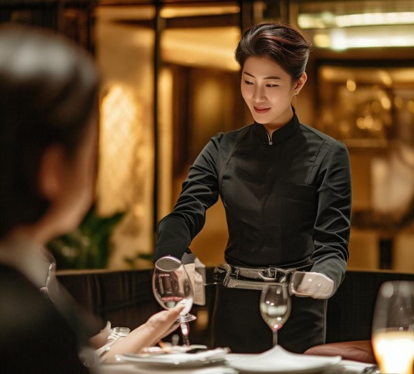 凤城酒店餐饮包厢服务员，服务中的专业与温暖
