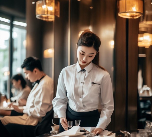 曼思酒店餐饮服务员，品质服务，精准服务，为您打造专属舒适的用餐体验