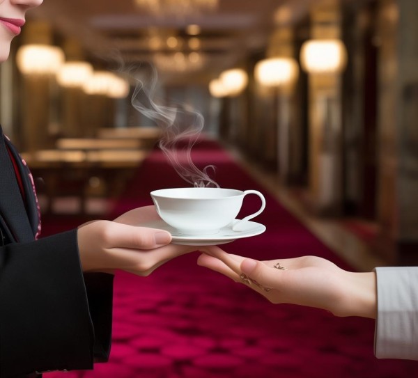 酒店端茶引路,礼尚往来 酒店端茶引路,礼尚往来
