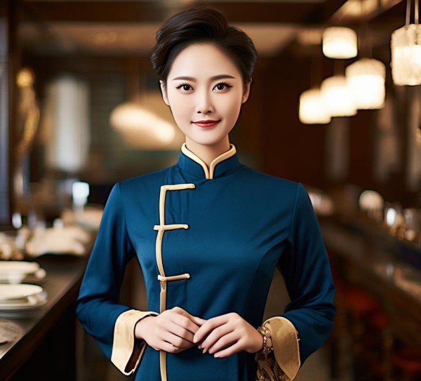 酒店餐饮服务员旗袍图片，视觉与实用的完美结合