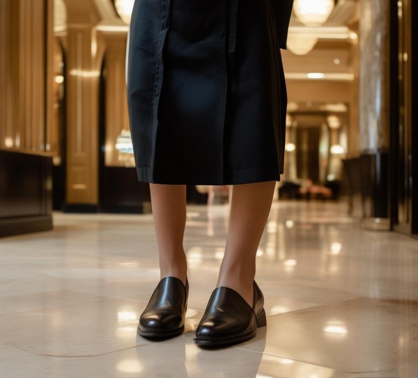 酒店服务员的礼仪鞋，你的选择与他人互动的桥梁