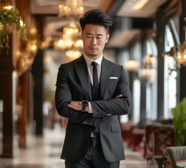 酒店服务礼仪，男士蹲姿之 correction