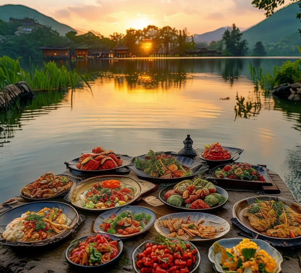 天德湖，美食与文化的完美结合