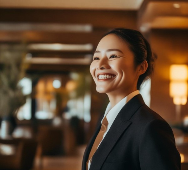 善待客人,微笑是酒店服务的符号 善待客人,微笑是酒店服务的符号