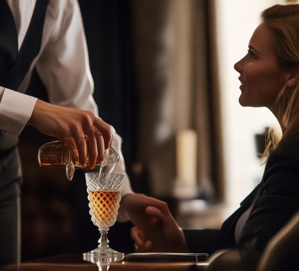 酒店服务礼仪倒酒，让客人感受到舒适与自信
