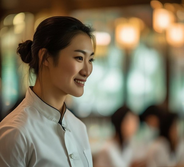 潮远大酒店餐饮服务员，服务温暖，品质如潮