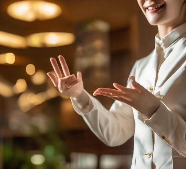 画出服务之光 传递温暖之光—酒店服务人员礼仪手势