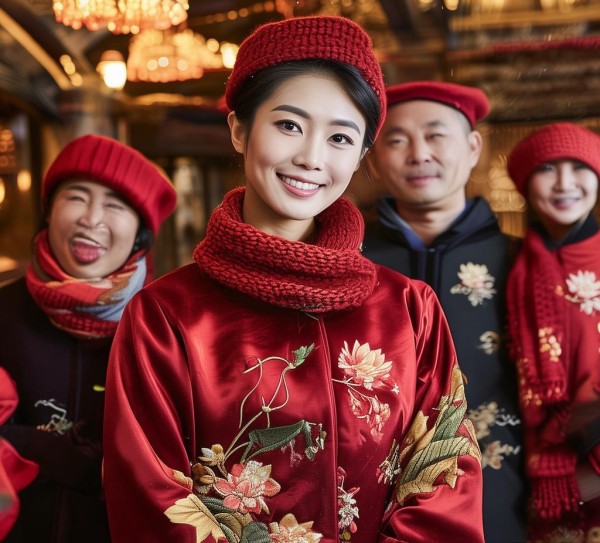 中式员工服，冬季打造温暖服务
