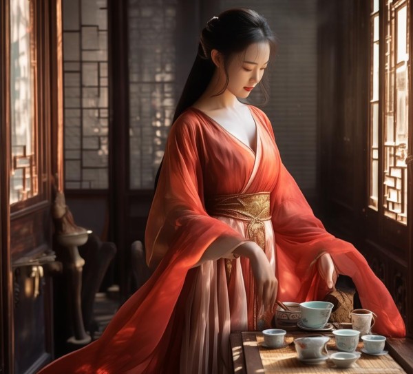 端茶迎宾 文雅服务 端茶迎宾 文雅服务