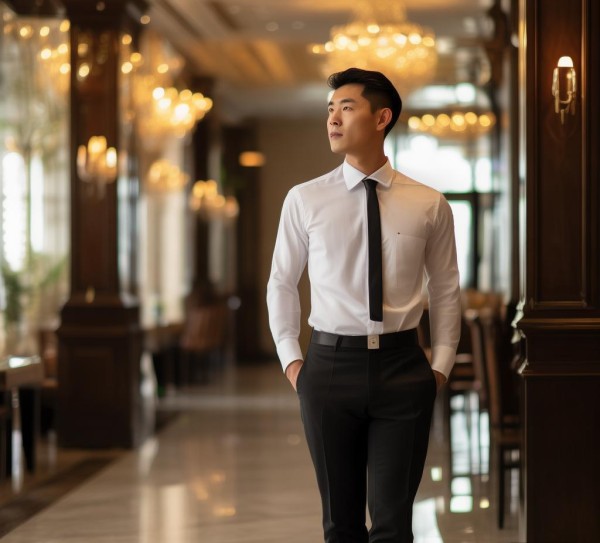 酒店服务礼仪男士蹲姿