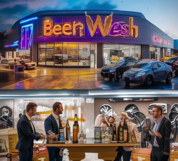 啤酒主题洗车店,探索新的合作模式 啤酒主题洗车店,探索新的合作模式