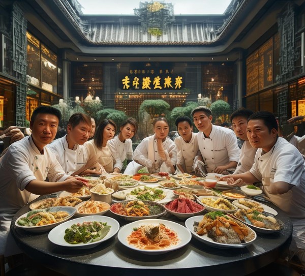 金龙大酒店，餐饮界的智囊团，rotated to capture消费者的心