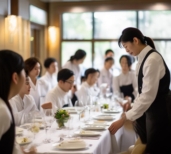 餐饮服务鞠躬礼仪教学，从礼仪到服务，构建专业素养