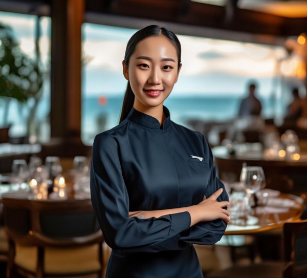 海洋之月酒店的餐饮服务员，职业与成长的双重奏