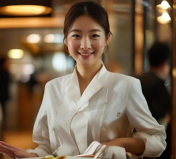 凤城国际酒店餐饮服务员，热情服务保障客户体验
