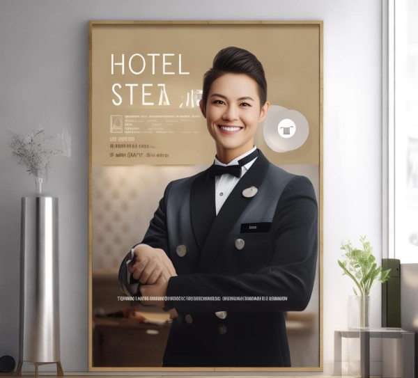 酒店服务员礼仪海报设计,你的专业素养,成就成功 酒店服务员礼仪海报设计,你的专业素养,成就成功