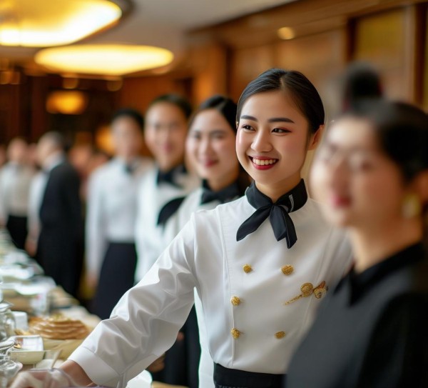 每位顾客的卓越服务—锦达大酒店餐饮服务员的风采 每位顾客的卓越服务—锦达大酒店餐饮服务员的风采