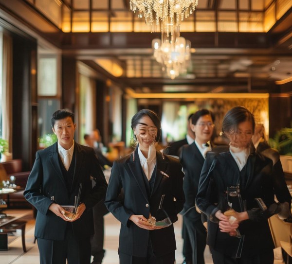 丽华酒店餐饮部迎宾服务，品质与细节的完美融合