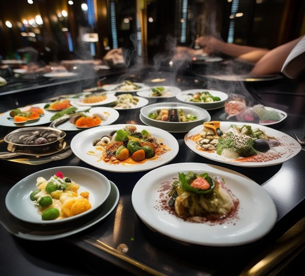 rotating dishes and serving the perfect meal for every customer