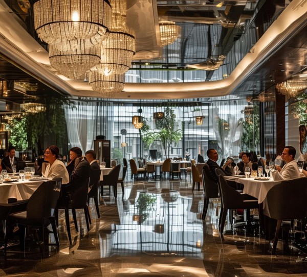盛世商务酒店餐饮管理，高端服务，国际环境，品牌影响力，笑点与挑战