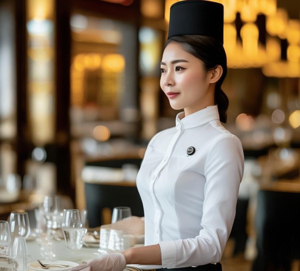 澳门金沙酒店餐饮服务员，职业素养的守护者